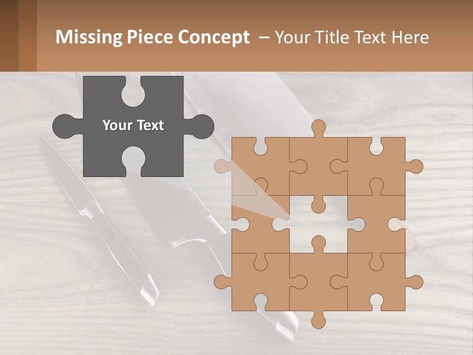 A Knife And A Cutting Board On A Table PowerPoint Template