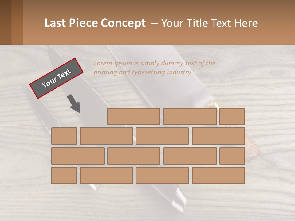 A Knife And A Cutting Board On A Table PowerPoint Template