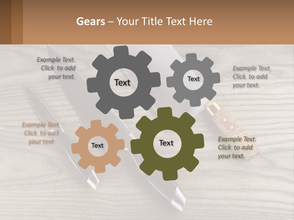 A Knife And A Cutting Board On A Table PowerPoint Template