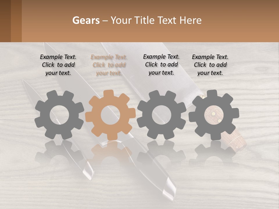 A Knife And A Cutting Board On A Table PowerPoint Template