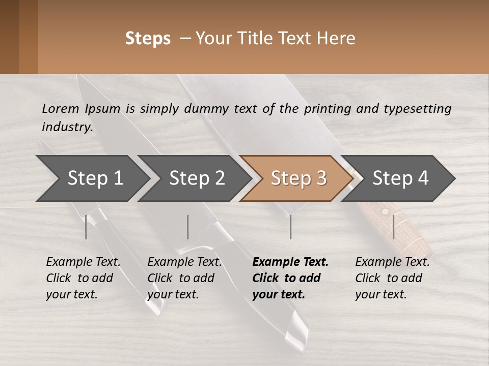 A Knife And A Cutting Board On A Table PowerPoint Template