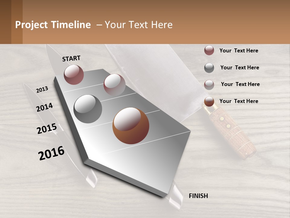 A Knife And A Cutting Board On A Table PowerPoint Template