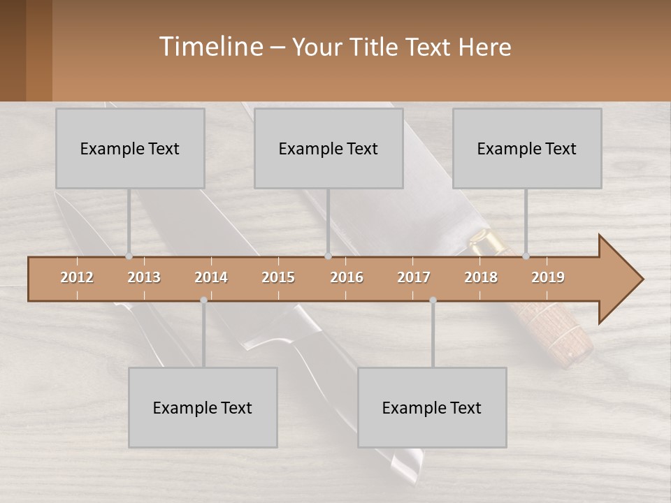 A Knife And A Cutting Board On A Table PowerPoint Template