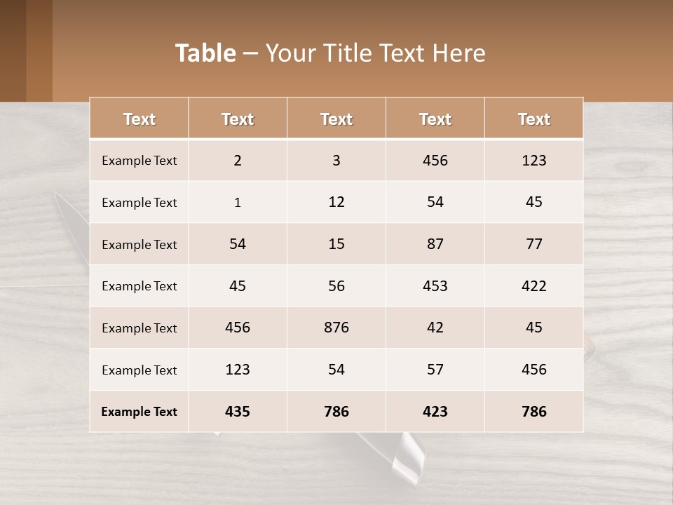 A Knife And A Cutting Board On A Table PowerPoint Template