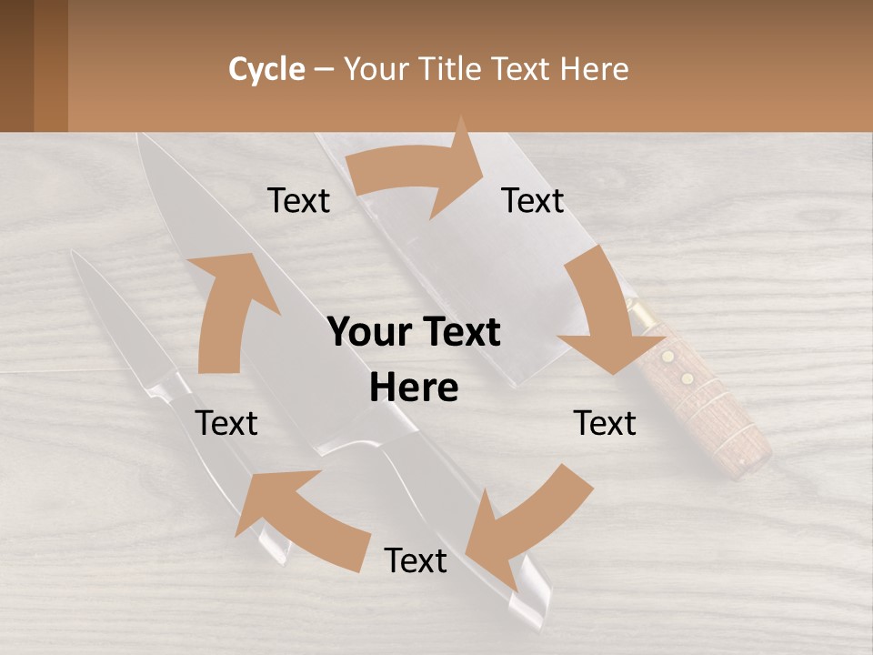 A Knife And A Cutting Board On A Table PowerPoint Template