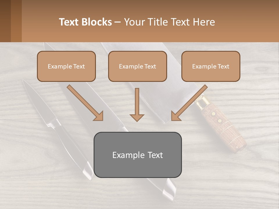 A Knife And A Cutting Board On A Table PowerPoint Template