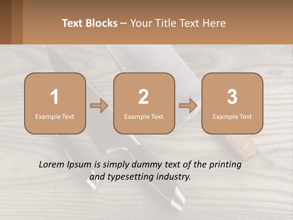 A Knife And A Cutting Board On A Table PowerPoint Template