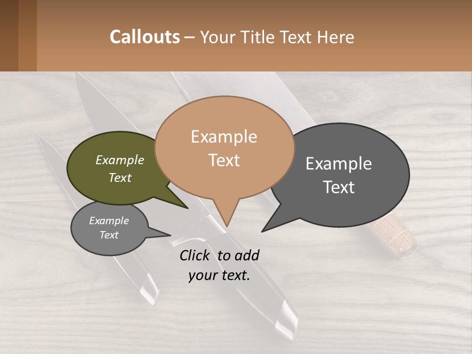A Knife And A Cutting Board On A Table PowerPoint Template