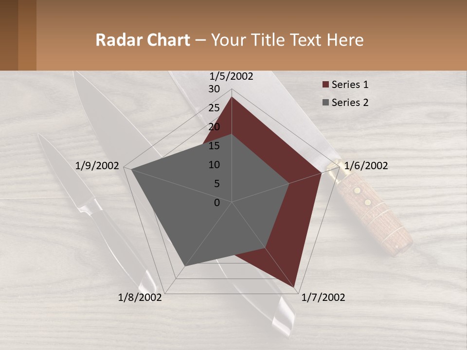A Knife And A Cutting Board On A Table PowerPoint Template