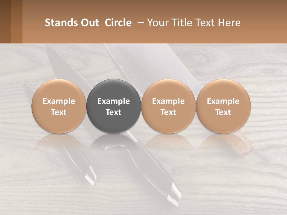 A Knife And A Cutting Board On A Table PowerPoint Template