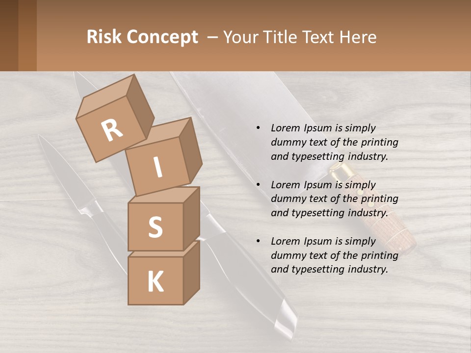 A Knife And A Cutting Board On A Table PowerPoint Template