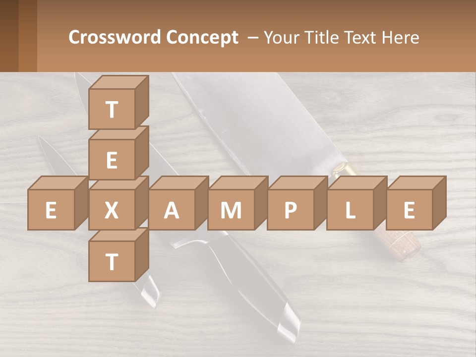 A Knife And A Cutting Board On A Table PowerPoint Template
