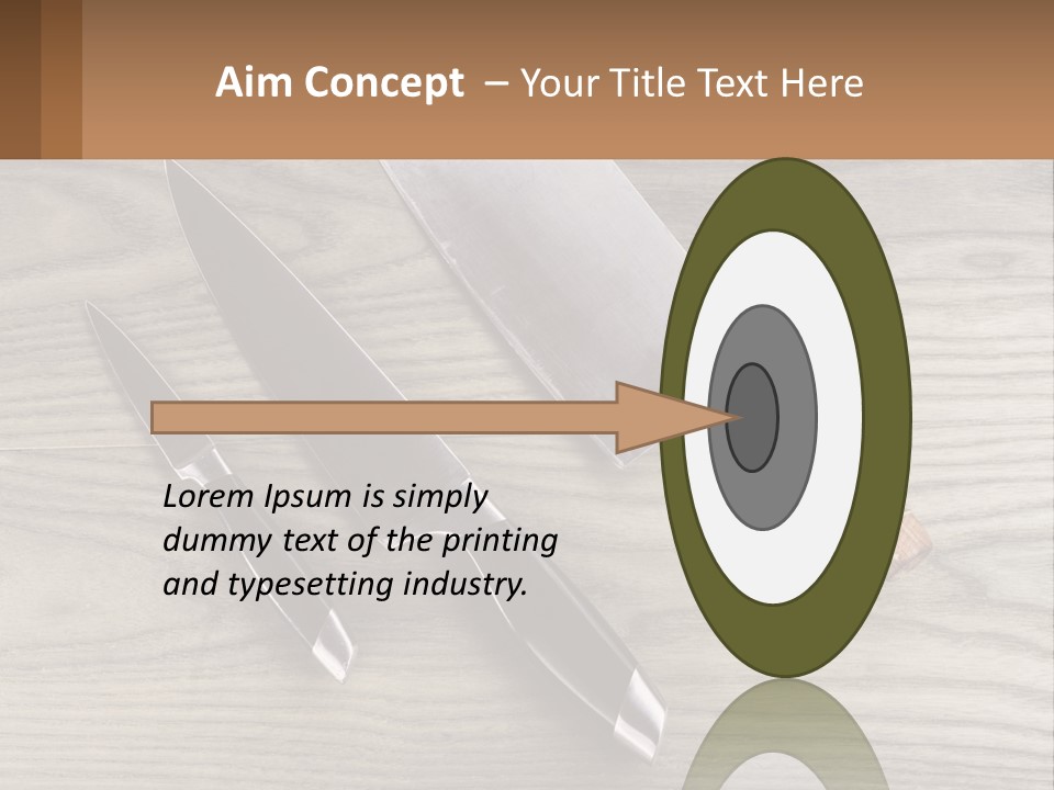 A Knife And A Cutting Board On A Table PowerPoint Template