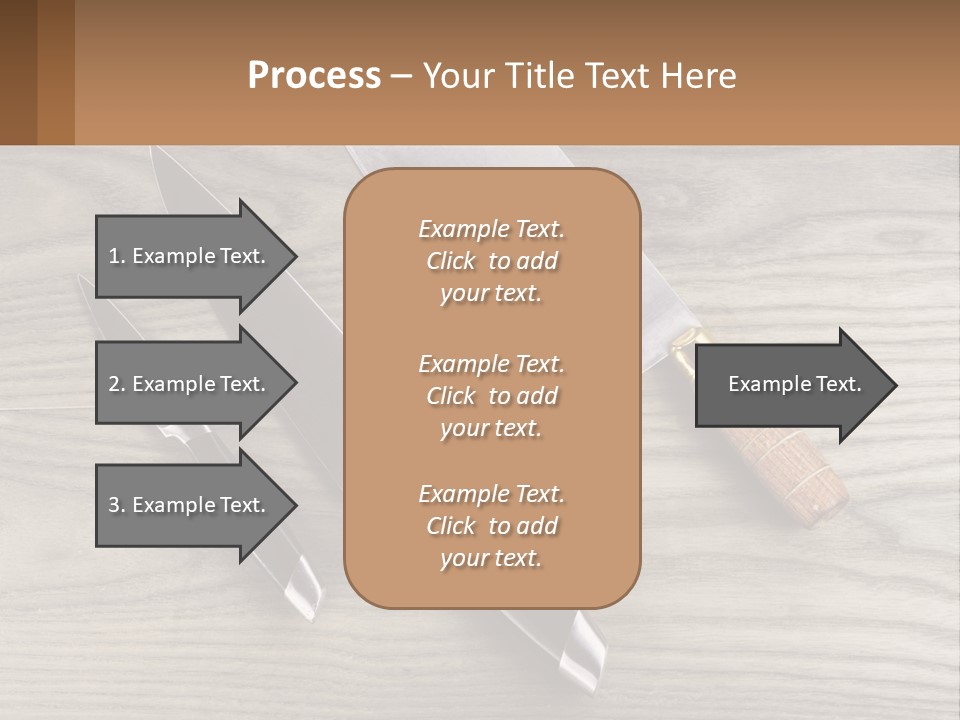 A Knife And A Cutting Board On A Table PowerPoint Template