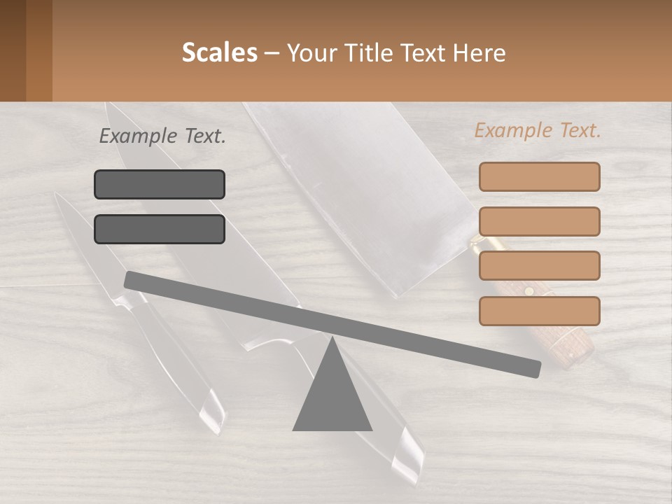 A Knife And A Cutting Board On A Table PowerPoint Template