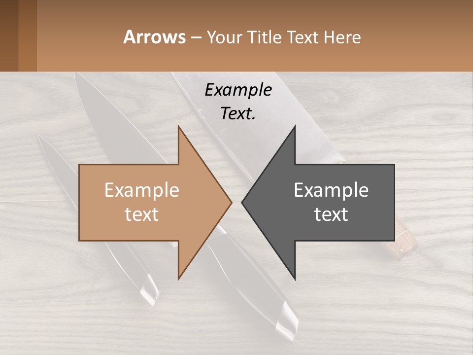 A Knife And A Cutting Board On A Table PowerPoint Template