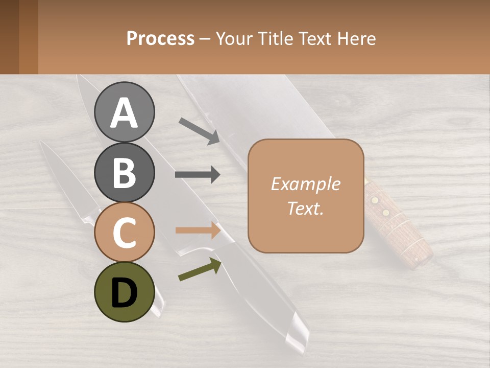 A Knife And A Cutting Board On A Table PowerPoint Template
