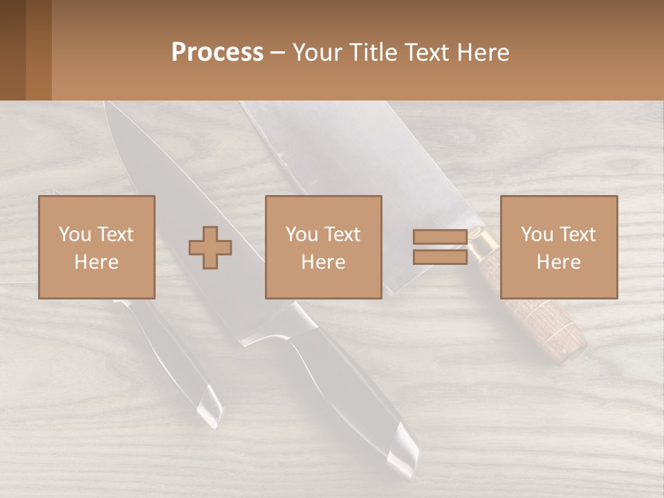 A Knife And A Cutting Board On A Table PowerPoint Template