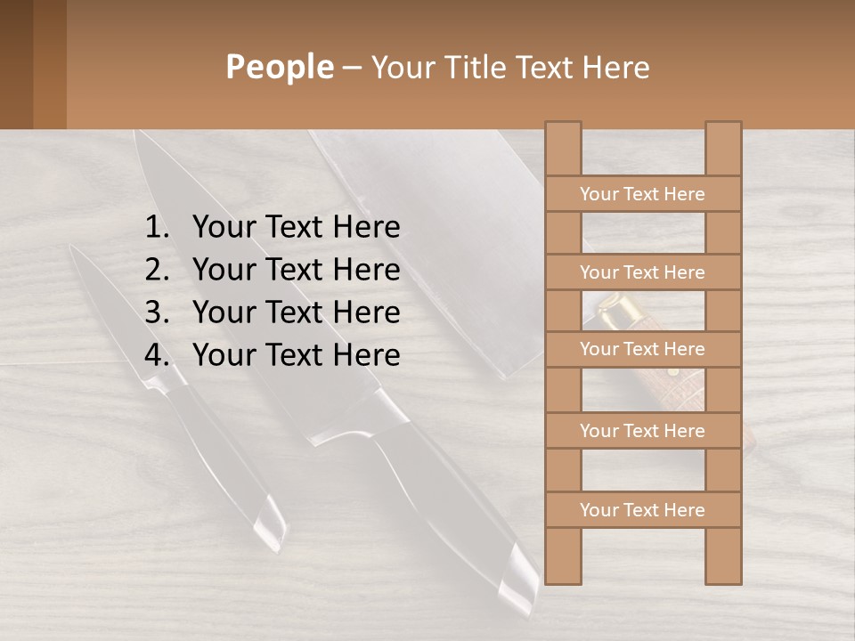 A Knife And A Cutting Board On A Table PowerPoint Template