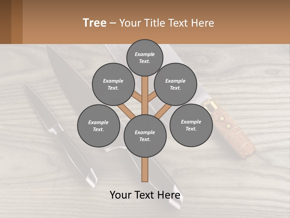 A Knife And A Cutting Board On A Table PowerPoint Template