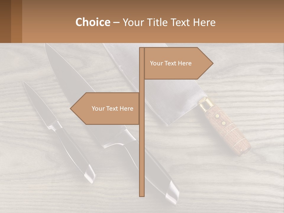 A Knife And A Cutting Board On A Table PowerPoint Template