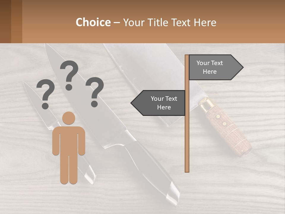 A Knife And A Cutting Board On A Table PowerPoint Template