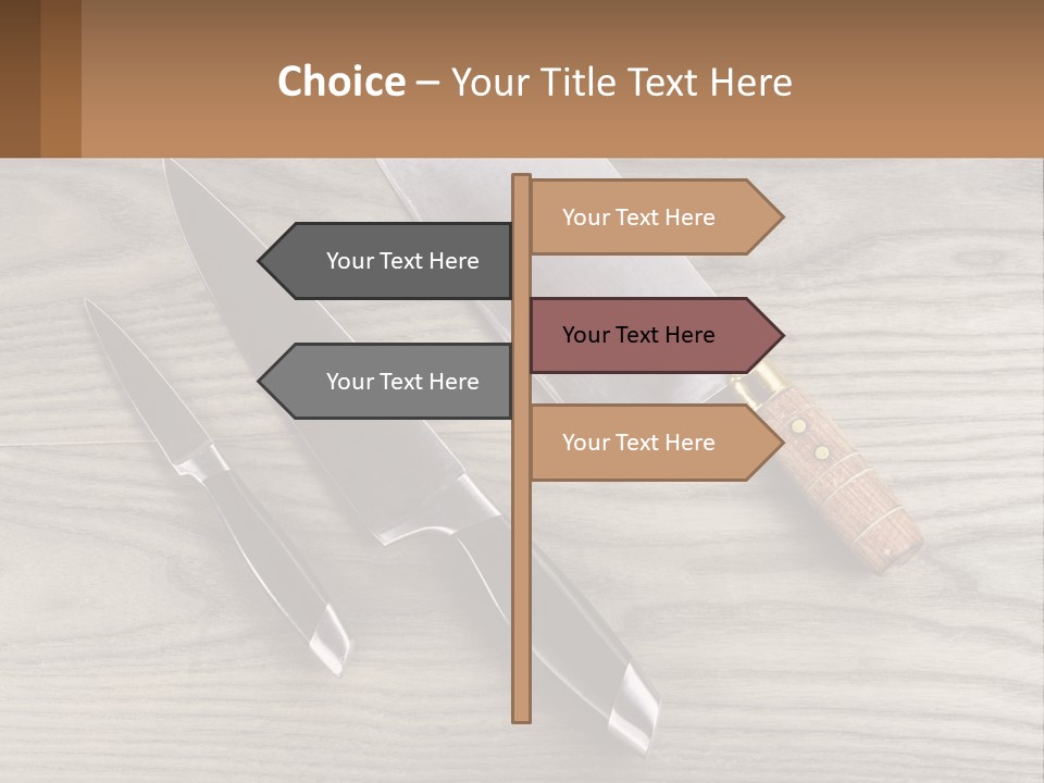 A Knife And A Cutting Board On A Table PowerPoint Template