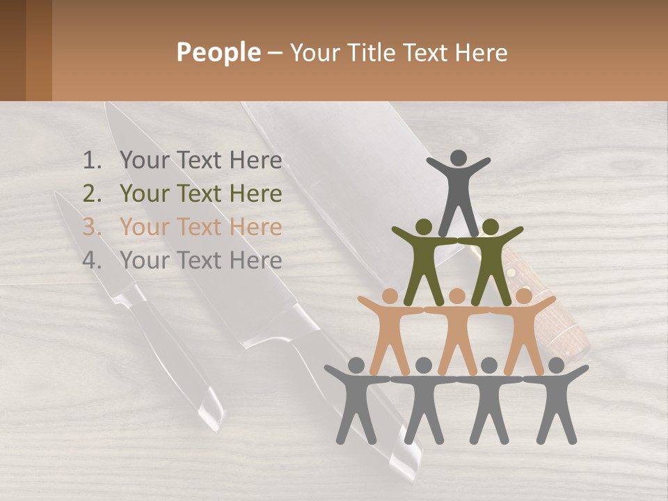 A Knife And A Cutting Board On A Table PowerPoint Template