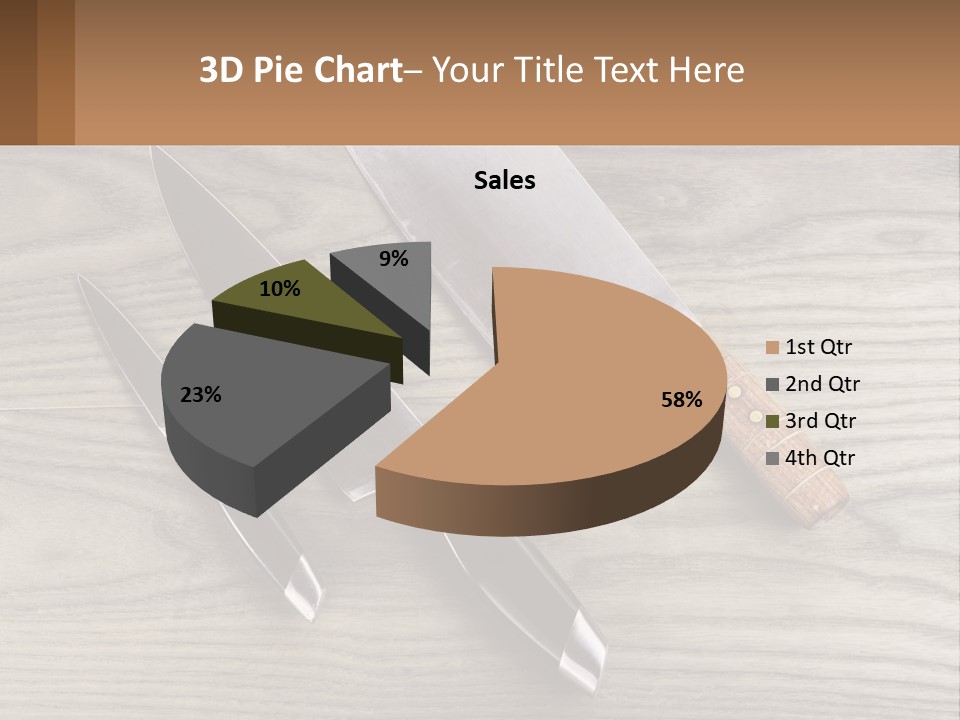 A Knife And A Cutting Board On A Table PowerPoint Template