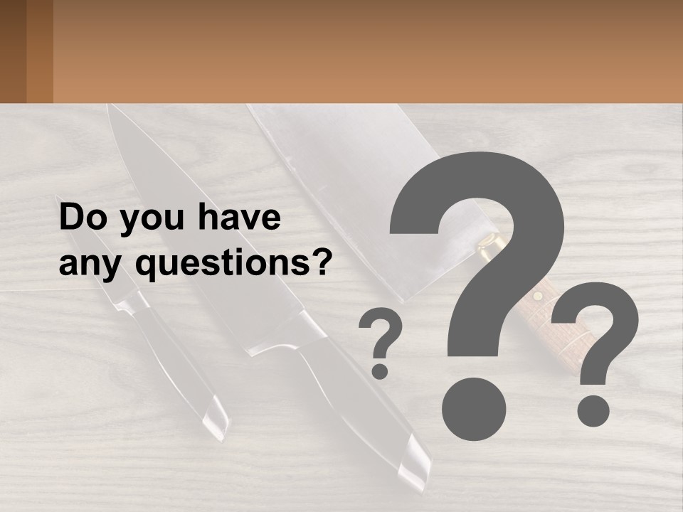 A Knife And A Cutting Board On A Table PowerPoint Template