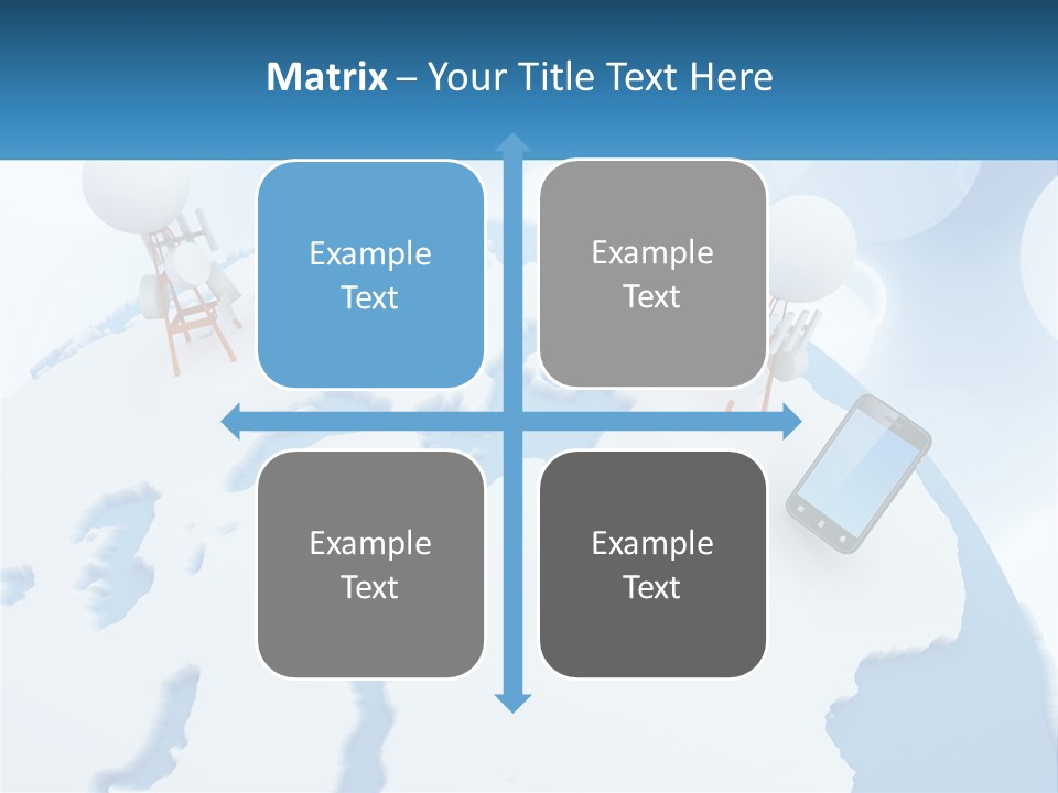 A Group Of Cell Phones Sitting On Top Of A Globe PowerPoint Template