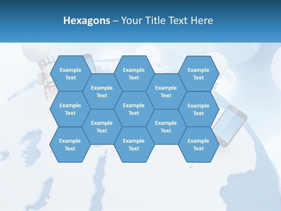 A Group Of Cell Phones Sitting On Top Of A Globe PowerPoint Template