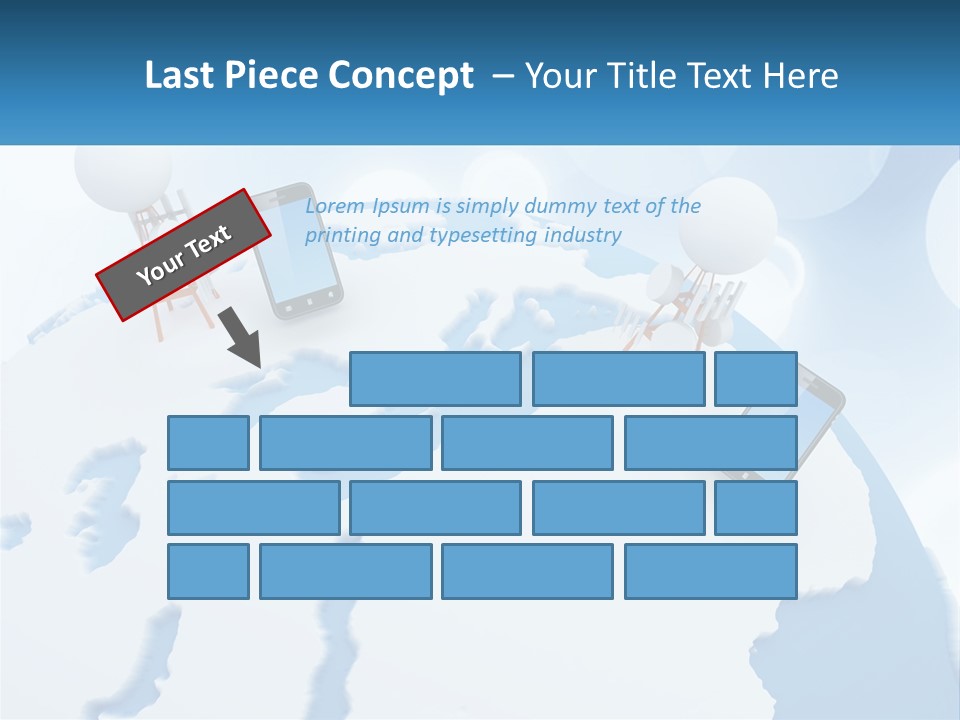 A Group Of Cell Phones Sitting On Top Of A Globe PowerPoint Template
