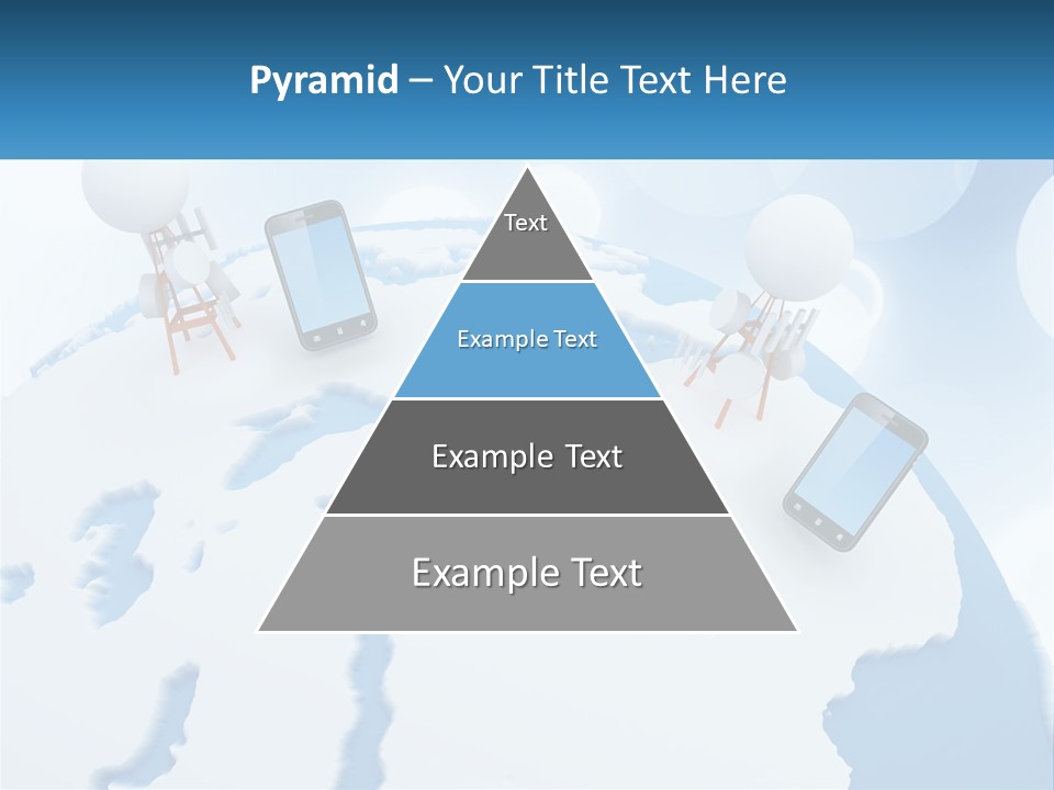 A Group Of Cell Phones Sitting On Top Of A Globe PowerPoint Template