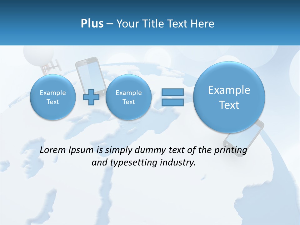 A Group Of Cell Phones Sitting On Top Of A Globe PowerPoint Template