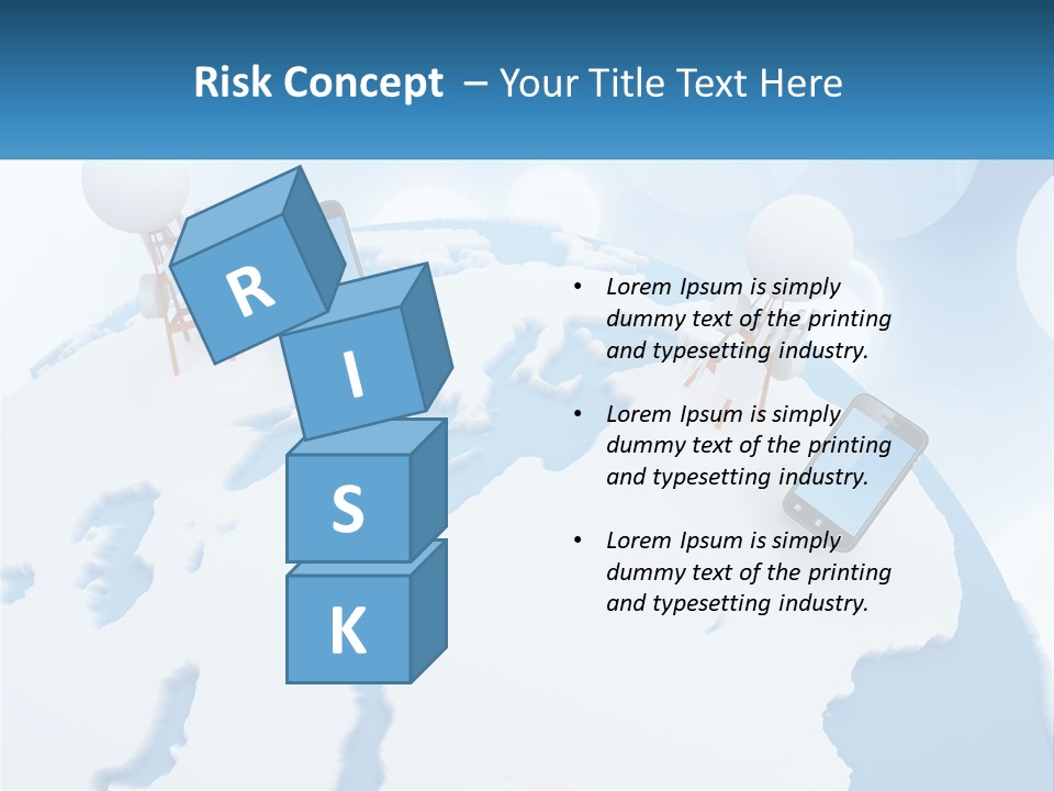 A Group Of Cell Phones Sitting On Top Of A Globe PowerPoint Template