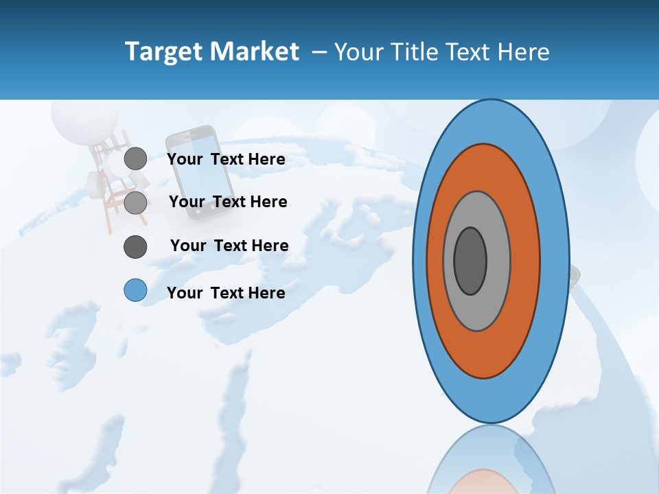 A Group Of Cell Phones Sitting On Top Of A Globe PowerPoint Template