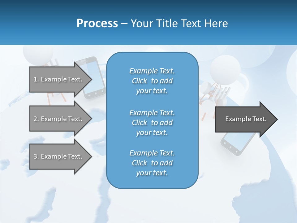 A Group Of Cell Phones Sitting On Top Of A Globe PowerPoint Template