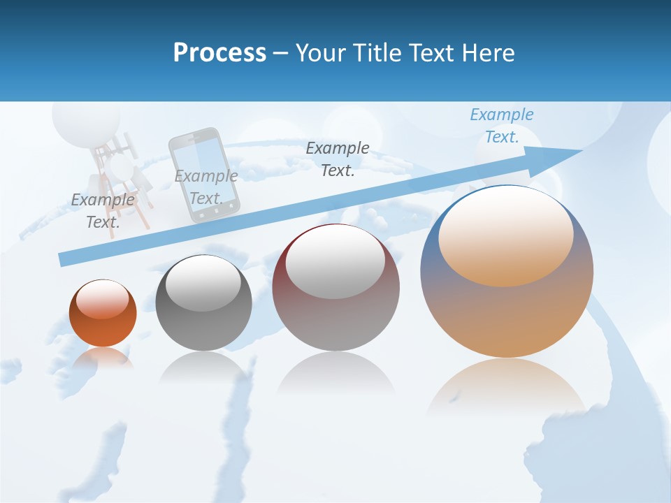 A Group Of Cell Phones Sitting On Top Of A Globe PowerPoint Template