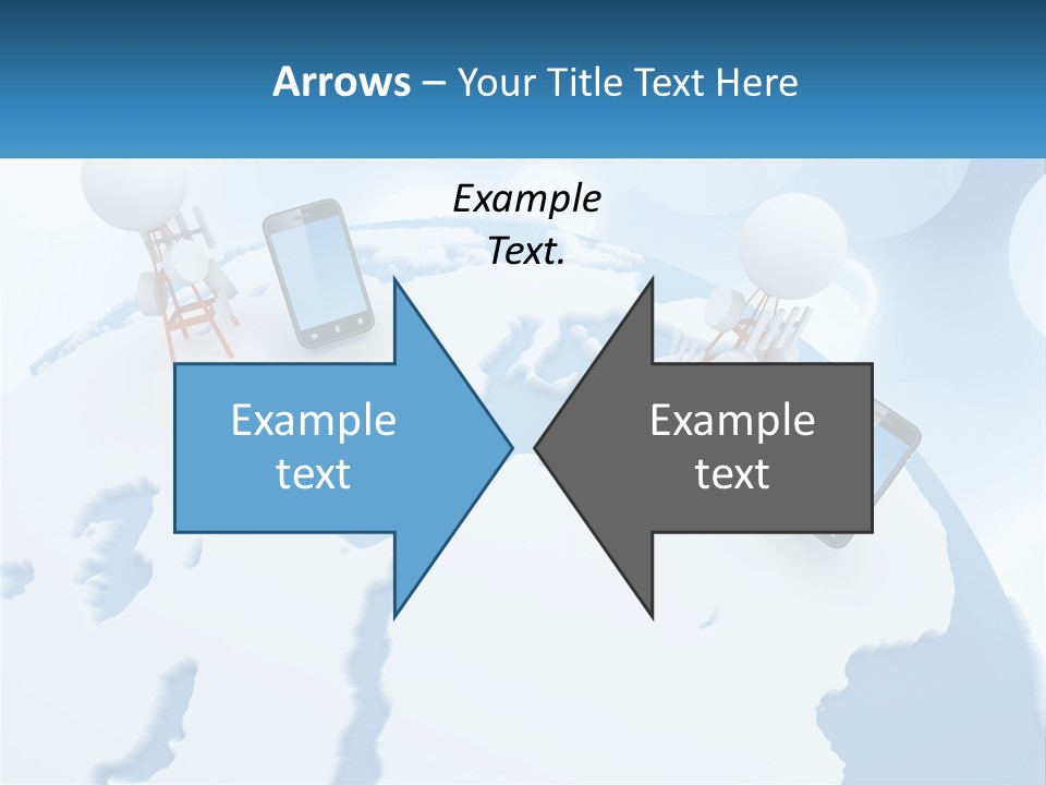A Group Of Cell Phones Sitting On Top Of A Globe PowerPoint Template