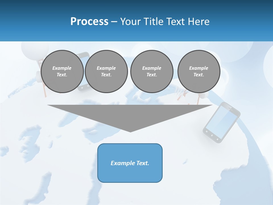 A Group Of Cell Phones Sitting On Top Of A Globe PowerPoint Template