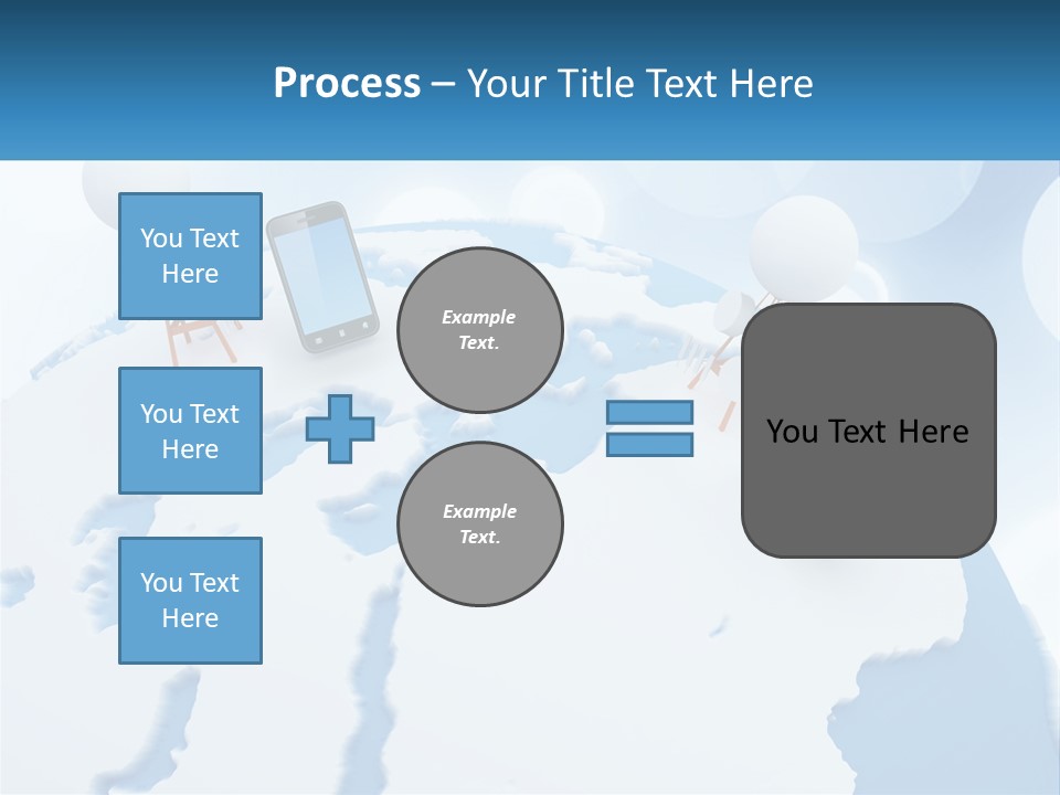 A Group Of Cell Phones Sitting On Top Of A Globe PowerPoint Template