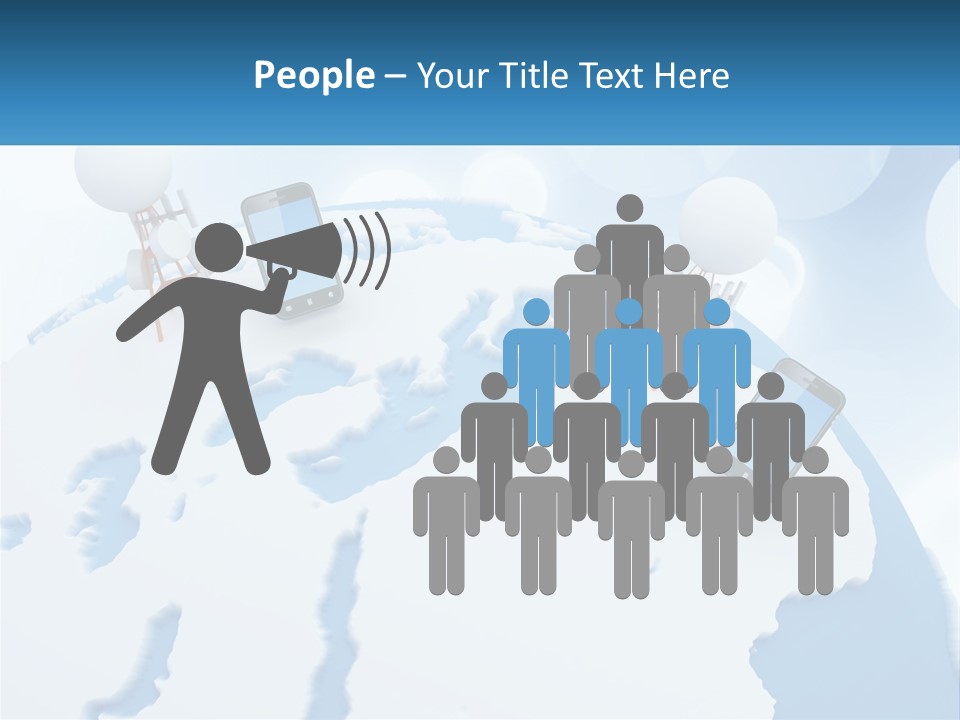 A Group Of Cell Phones Sitting On Top Of A Globe PowerPoint Template