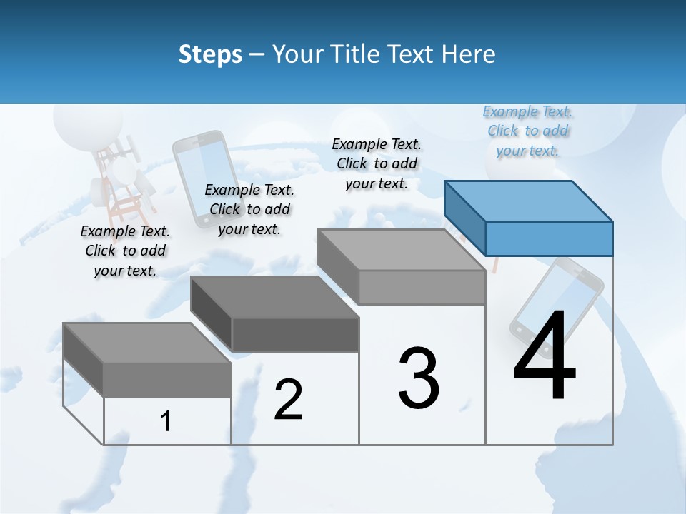 A Group Of Cell Phones Sitting On Top Of A Globe PowerPoint Template