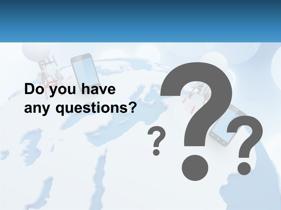 A Group Of Cell Phones Sitting On Top Of A Globe PowerPoint Template