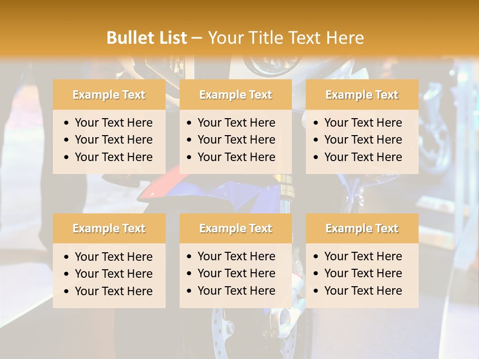 A Motorcycle Is On Display In A Showroom PowerPoint Template
