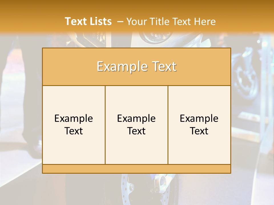 A Motorcycle Is On Display In A Showroom PowerPoint Template