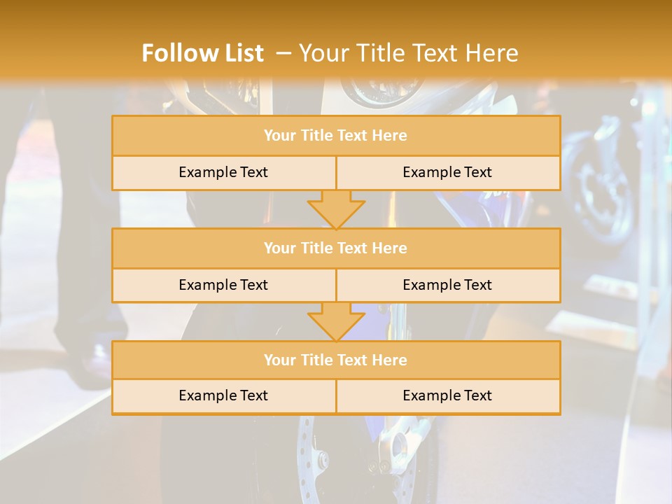 A Motorcycle Is On Display In A Showroom PowerPoint Template