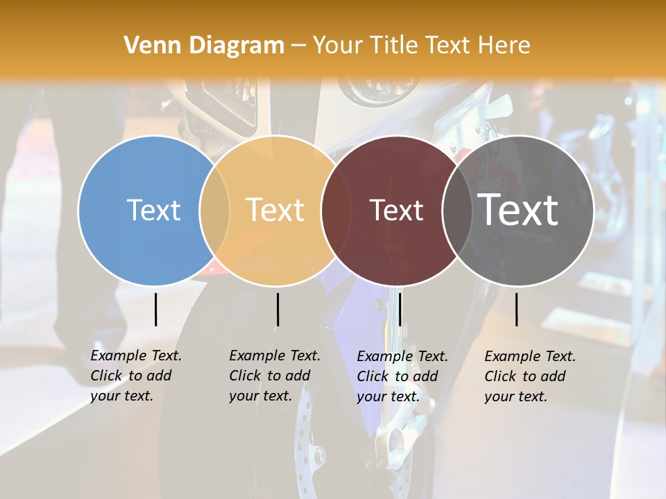 A Motorcycle Is On Display In A Showroom PowerPoint Template