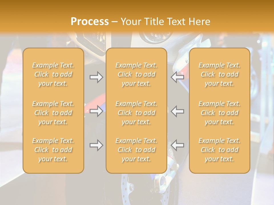 A Motorcycle Is On Display In A Showroom PowerPoint Template